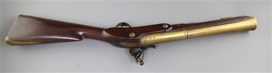 A late 18th century flintlock blunderbuss, 31in.